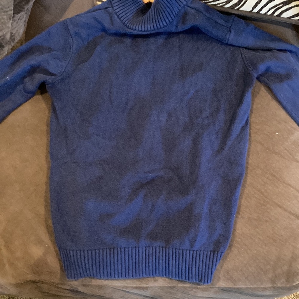 Mens Hope and henry blue half zip pullover sweater size small - Picture 2 of 3